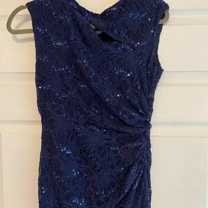 Size 4 Ralph Lauren formal lace sequence Mother of Bride Dress